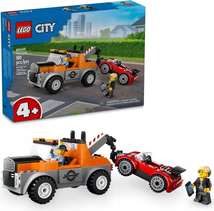 KLOCKI LEGO CITY 60435 SAMOCHÓD POMOCY DROGOWEJ i NAPRAWA AUTA NOWE + TORBA