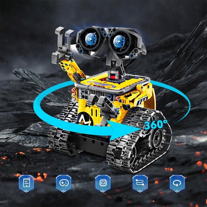 FIGURKA ROBOT WALL E 520 szt KLOCKI - 3w1 PROGRAMOWALNY RC ROBOT