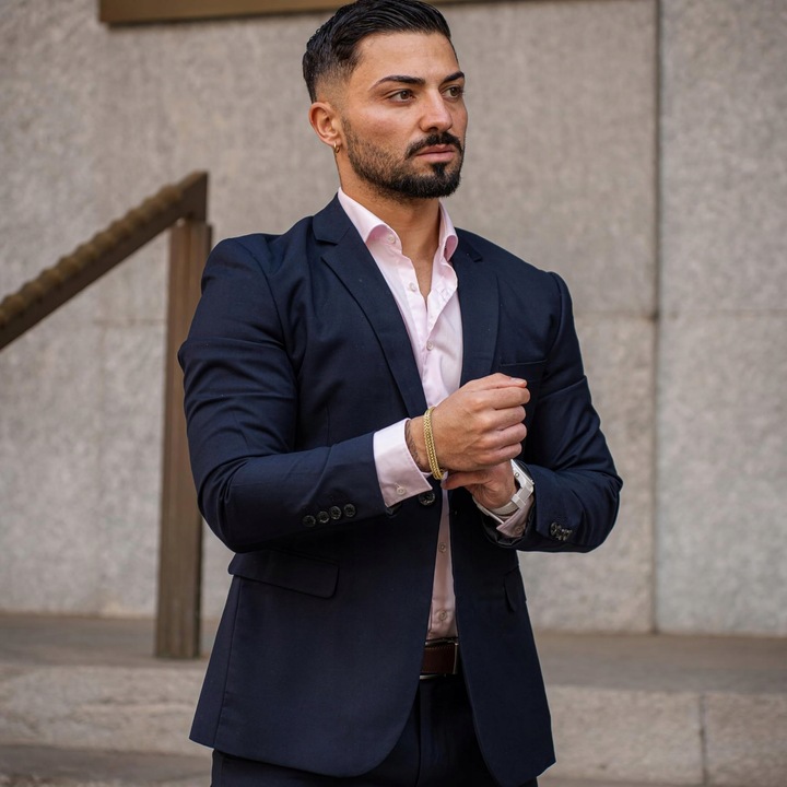 Bransoletka męska ze stali szlachetnej SERASAR [Franco] - Złota - 20cm