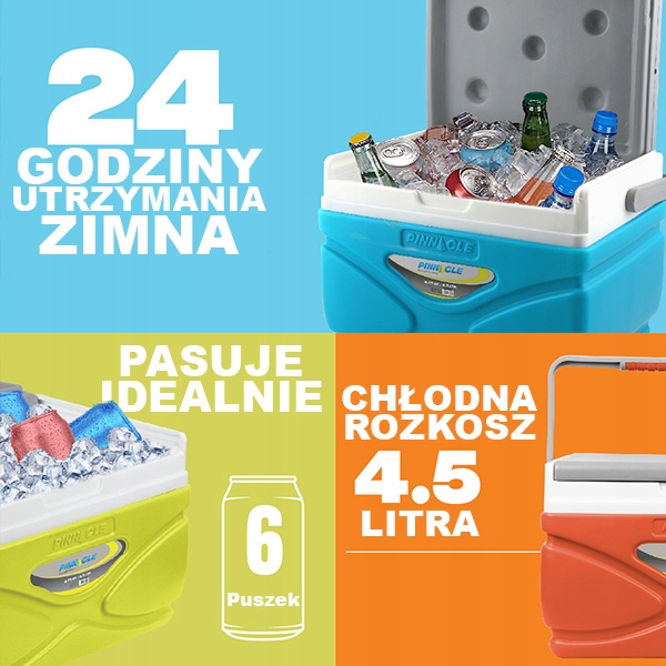 Lodówka turystyczna, termiczny lunchbox na żywność Pinnacle TPX 8002 4,5L