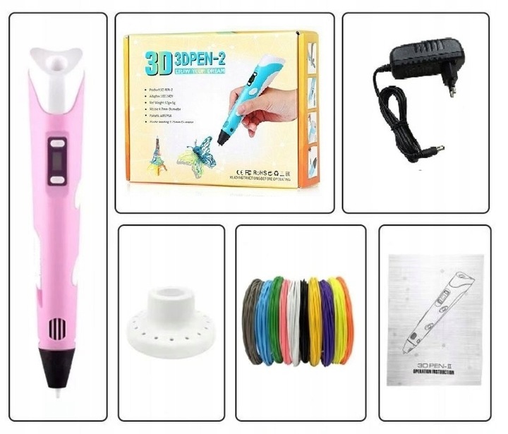 DŁUGOPIS DRUKARKA 3D PEN ZESTAW + WKŁADY 9 METRÓW