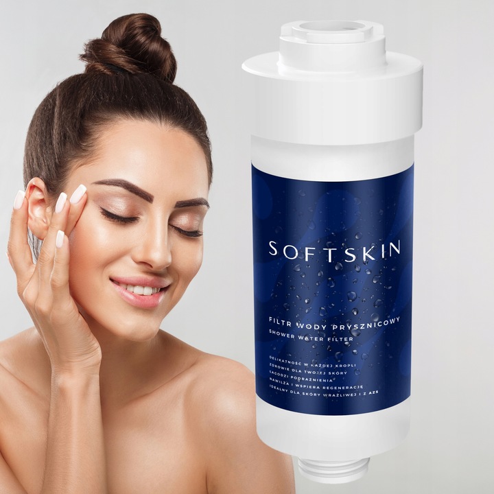 SOFTSKIN Filtr Wody Prysznicowy pod Prysznic WodaRO KDF BPA FREE 2 SZTUKI