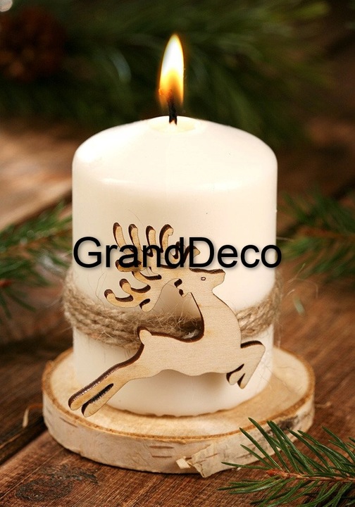 Świece świąteczne – komplet 4 sztuki w stylu rustykalnym