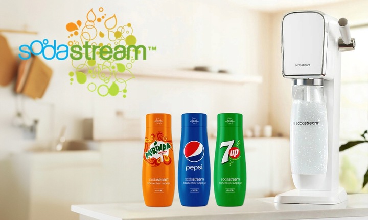 3x SYROP SODASTREAM KONCENTRAT 7UP MIRINDA PEPSI 9L NAPOJU z 440ml
