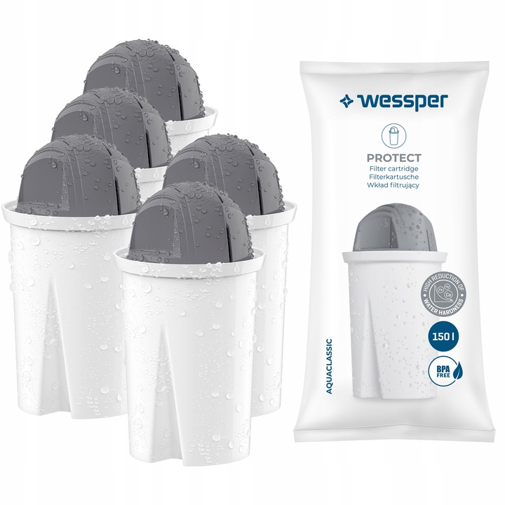 Filtr Wessper Protect do twardej wody do dzbanka Dafi zamiennik - 5 sztuk