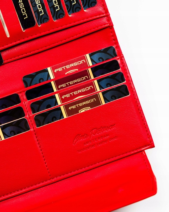 Portfel damski skórzany z RFID STOP Peterson skóra pojemny na prezent