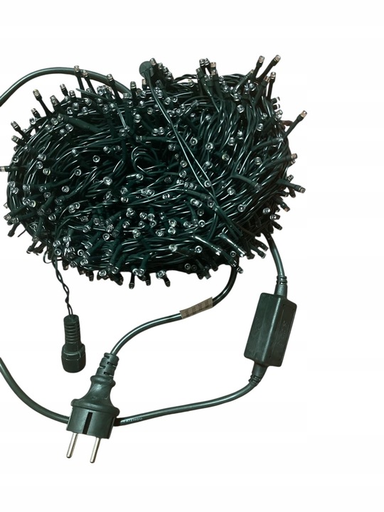 Lampki choinkowe LED 1000 Multi Kolor FLASH 70m IP44, zielony kabel