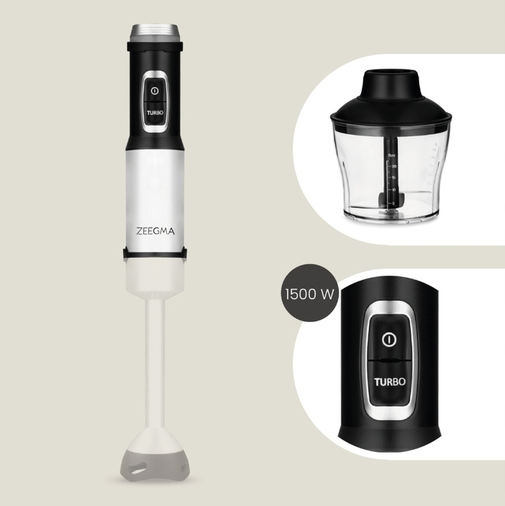 MOCNY WIELOFUNKCYJNY BLENDER MIKSER RĘCZNY 5w1 TYTANOWE OSTRZE temp do 140°