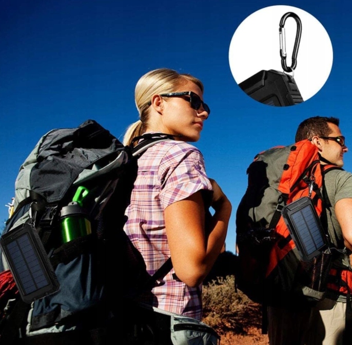 SOLARNY POWER BANK 20000mAh 2x USB LATARKA