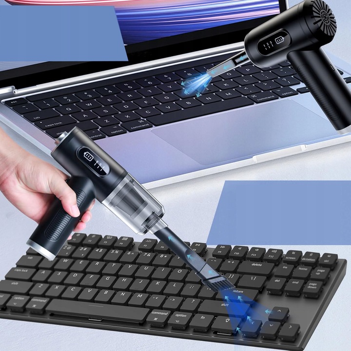 ODKURZACZ RĘCZNY SAMOCHODOWY BEZPRZEWODOWY DO AUTA DOMU 2W1 DMUCHAWA