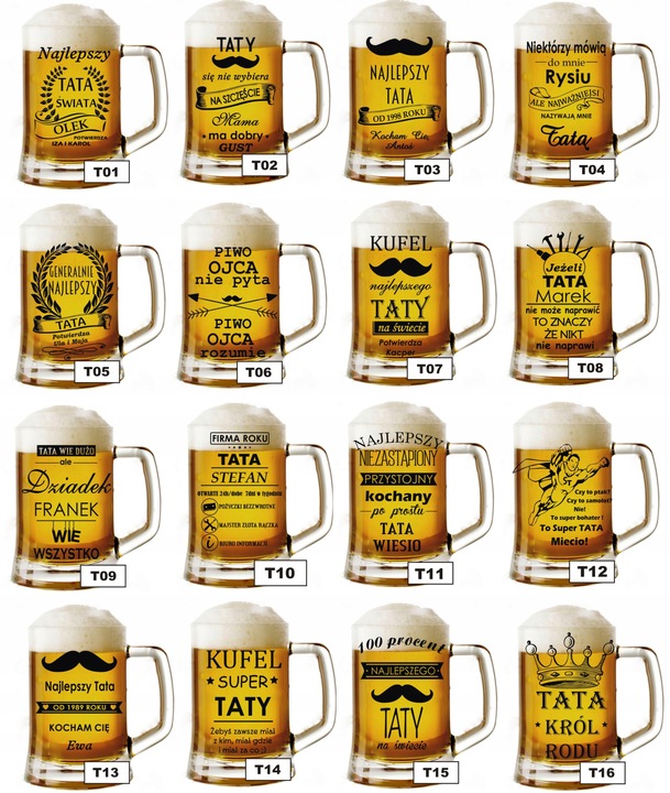 Kufel do piwa z grawerem NA DZIEŃ MĘŻCZYZNY WALENTYNKI Urodziny inne okazje