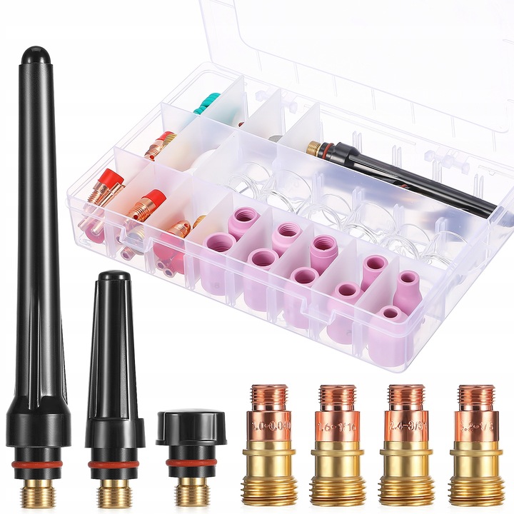 ZESTAW PALNIKA SPAWALNICZEGO KOŃCÓWKA DYSZA SZKŁO WP-17/18/26 KUBEK KIT