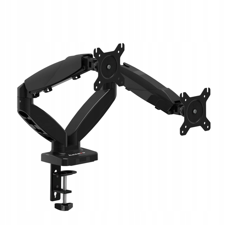 UCHWYT na 2 MONITORY TV LED LCD Biurkowy OBROTOWY 360° uniwersalny 15"- 27"
