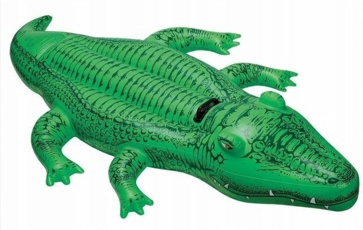 DUŻY MATERAC DMUCHANY DO PŁYWANIA KROKODYL INTEX 168x86 cm XXL