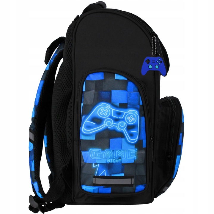TORNISTER PLECAK SZKOLNY DLA CHŁOPCA GRACZA PIXEL GRA NIEBIESKI PAD W PADY