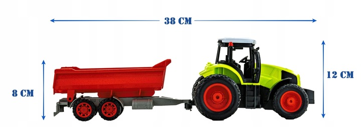 ZDALNIE STEROWANY TRAKTOR Z WYWROTKĄ ZABAWKA DLA DZIECI PREZENT AKUMULATOR