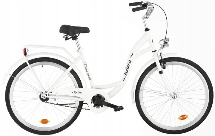 Rower miejski INDIANA Moena 26 cali damski Biały