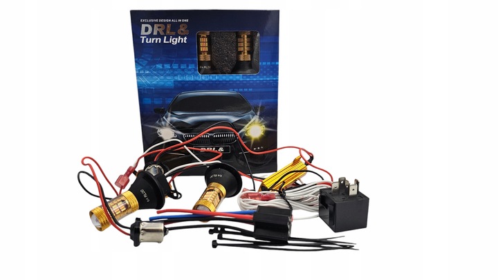 KIERUNKOWSKAZY LED PY21W BAU15S 1156 DRL ŚWIATŁA DZIENNE 2w1 ULTRA MOCNE