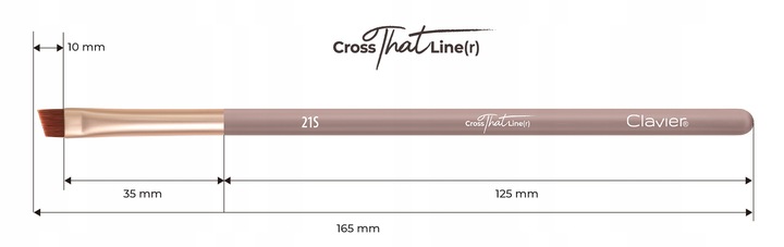 CLAVIER PĘDZELEK 21S ŚCIĘTY IDEALNY DO BRWI NATURALNE WŁOSIE