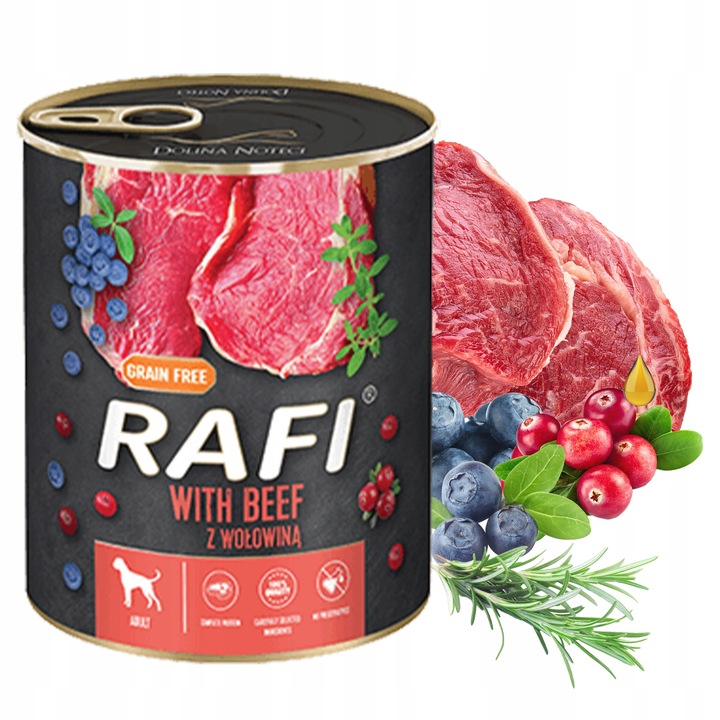 Puszka dla PSA Dolina Noteci RAFI PREMIUM 12x800g 6 SMAKÓW X 2