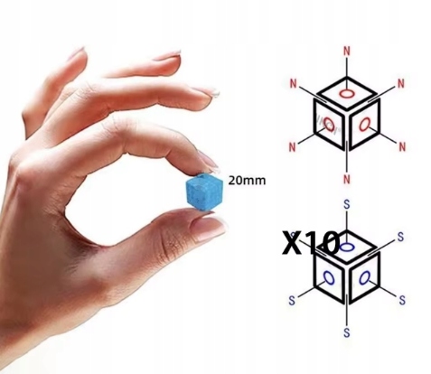 KLOCKI MAGNETYCZNE KLOCKI SZEŚCIANY 100 KLOCKÓW