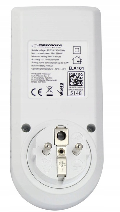 PROGRAMATOR CZASOWY WŁĄCZNIK WYŁĄCZNIK LCD CYFROWY TIMER HARMONOGRAM