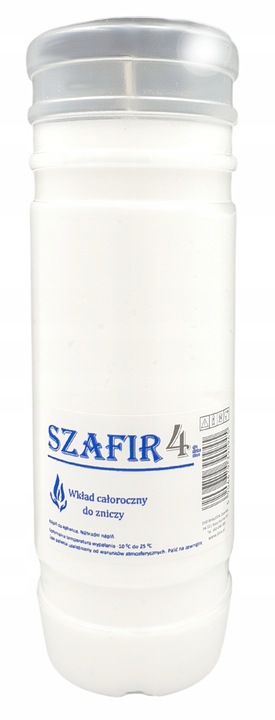 Wkłady do zniczy Parafinowe Całoroczne SZAFIR 4 17CM ! + zapalarka GRATIS