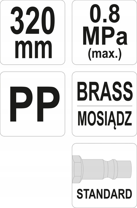 PISTOLET DO PRZEDMUCHIWANIA 320MM