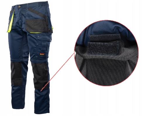 SPODNIE robocze do pasa ODPINANE NOGAWKI 54 Męskie