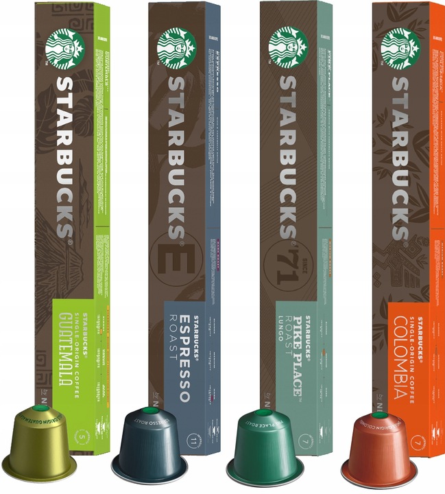 Kapsułki Nespresso Starbucks Zestaw 4x10 Mix