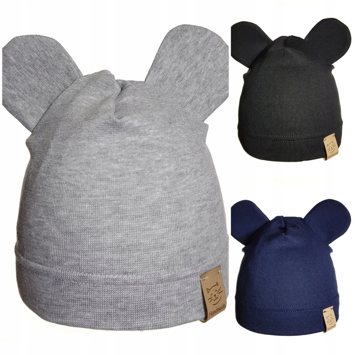 KOMPLET CHŁOPIECY CZAPKA MIKI + CHUSTKA CZAPECZKA CHUSTECZKA 3-12 MC 4WZORY