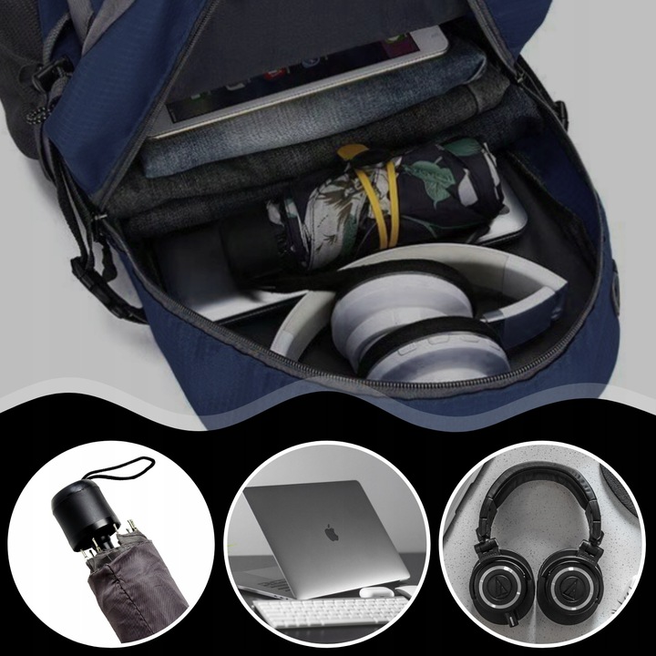 PLECAK TURYSTYCZNY BIWAKOWY NA WYCIECZKĘ W GÓRY WYGODNY 40L BIWAK SURVIVAL