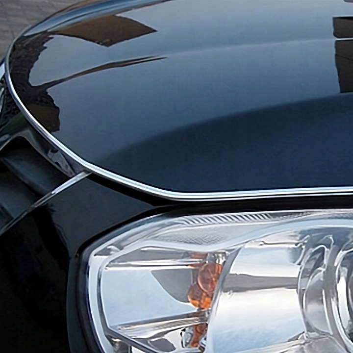 LISTWA OZDOBNA TAŚMA CHROM NA GRILL RANT DRZWI OSŁONA KRAWĘDZI SREBRNA 5 M