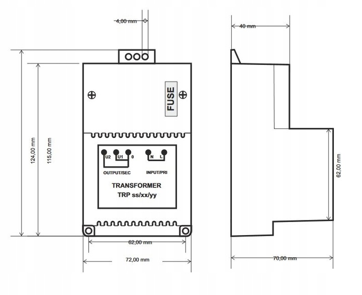 TRANSFORMATOR Pulsar AWT150 TRP 40/16/18 TR 40VA 16V 18V 230V do OPU SATEL