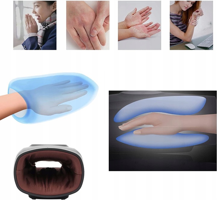 Masażer RĄK ZIMNYCH DŁONI NADGARSTKÓW RZS BÓL UDAR SHAITSU PRESOTERAPIA