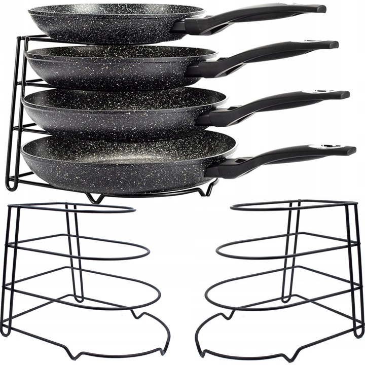 STOJAK ORGANIZER NA PATELNIE POKRYWKI PÓŁKA STALOWY CZARNY SUSZARKA SOLIDNY