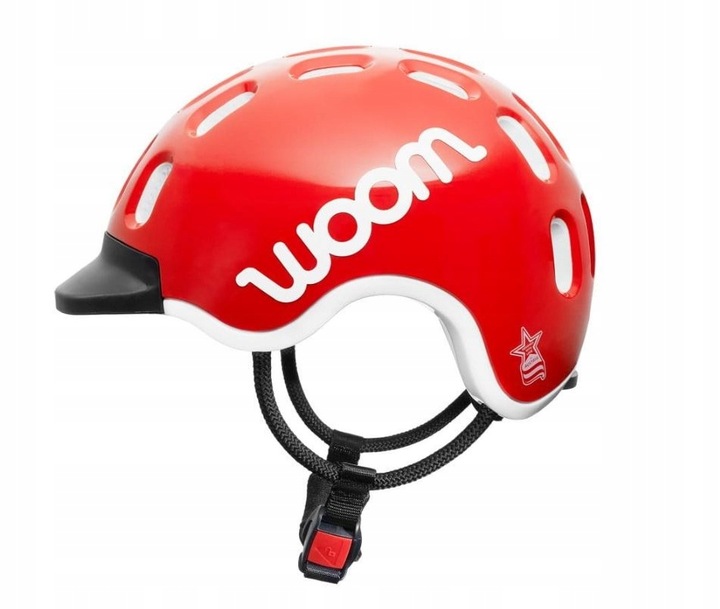 Kask rowerowy dla dzieci WOOM M 53-56 cm Czerwony
