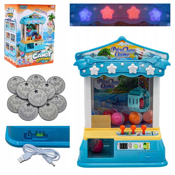 Poławiacz Słodyczy Chwytak Łapacz Cukierkowy Łowca Kulki Monety Melodii