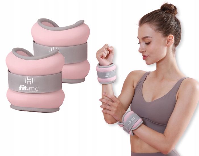 OBCIĄŻNIKI CIĘŻARKI NA KOSTKI NADGARSTKI RĘCE NOGI 2x0,5KG CIĘŻARKI FIT.ME