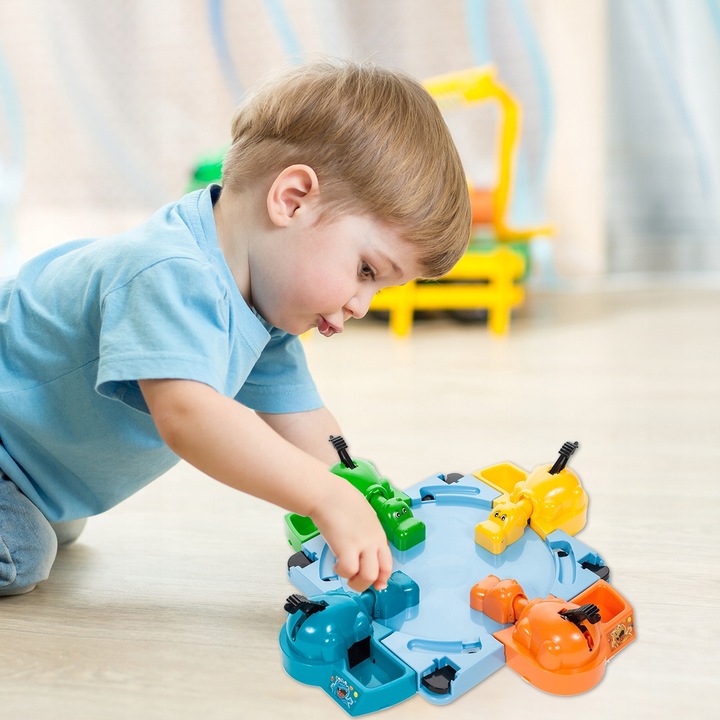 GRA ZRĘCZNOŚCIOWA DLA 4 OSÓB GŁODNE HIPCIE HIPOPOTAM DLA DZIECI RODZINNA