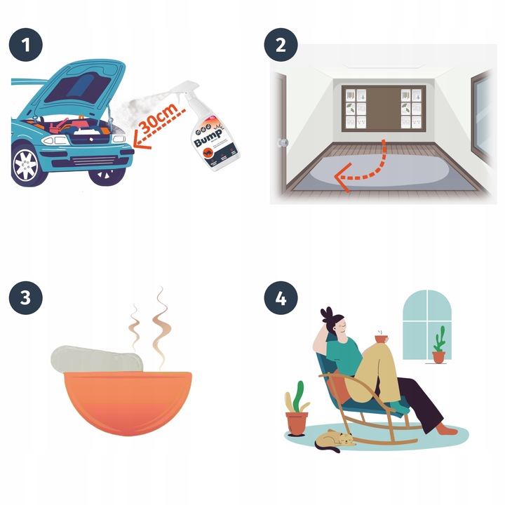 BUMP MARDER Odstraszacz na kuny do samochodu domu Spray Preparat 2x500ml