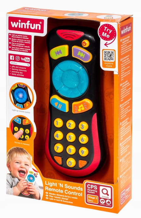 SMILY PLAY Edukacyjny interaktywny pilot TV czarny