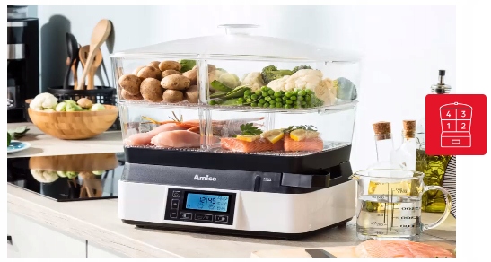 Parowar Amica PT 4011 11l 1800W 7 programów LCD