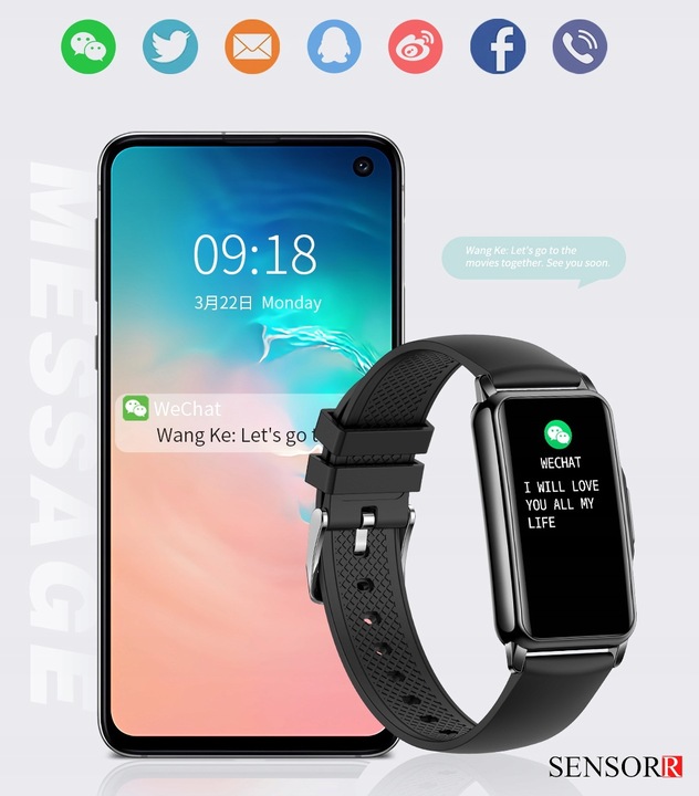 ELEGANCKI ZEGAREK DAMSKI SMARTWATCH SMARTBAND PL