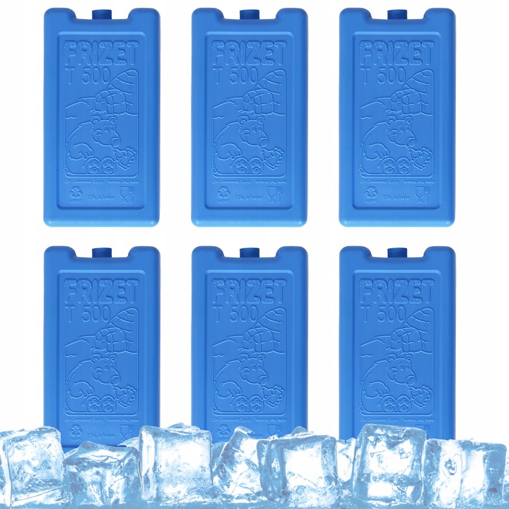 Wkłady chłodzące mrożące do lodówki samochodowej torby termicznej 6x500ml
