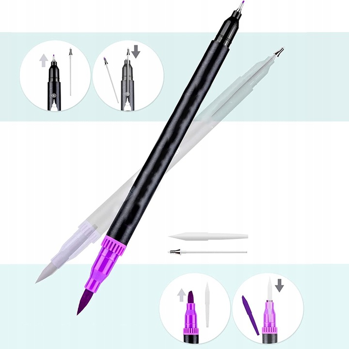 100 KOLORÓW DŁUGOPISY PISAKÓW DUAL BRUSH AKWARELI