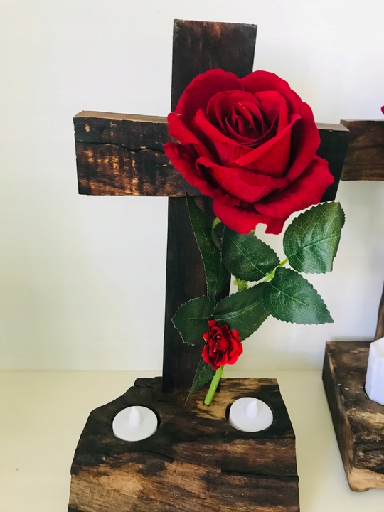 STROIKI na CMENTARZ STROIK na GRÓB drewniany KRZYŻ