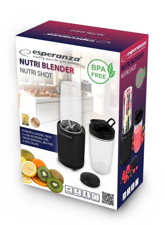 Blender kielichowy Esperanza Nutri Shot 6W1 700W