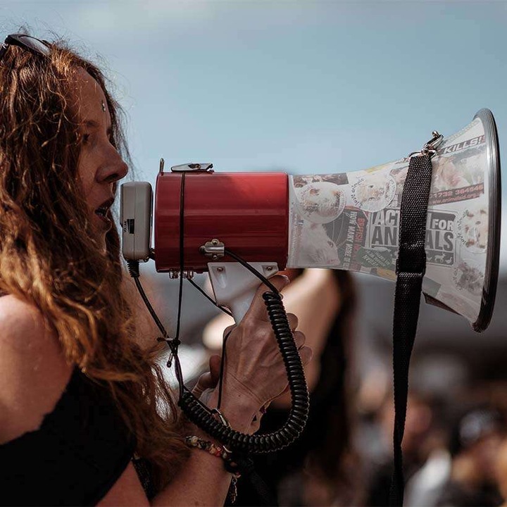 Profesjonalny MEGAFON 50W USB SD MP3 akumulator