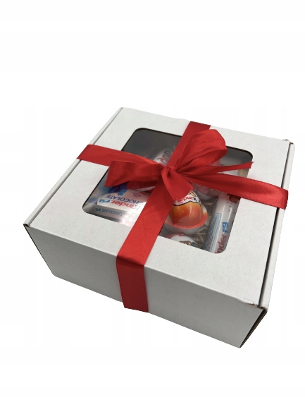 ZESTAW PREZENTOWY SŁODYCZE DUŻY CZEKOLADA KINDER IMIENINY URODZINY KOMUNIA